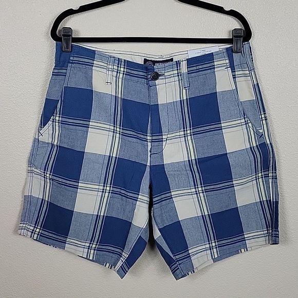 NWT AEO Plaid Prep Short, Size 33 - Picture 1 of 4